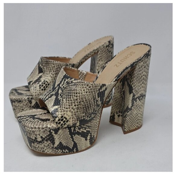 Schutz Cali Women's Snake Print Platform Heels Size 8.5 - Picture 1 of 1